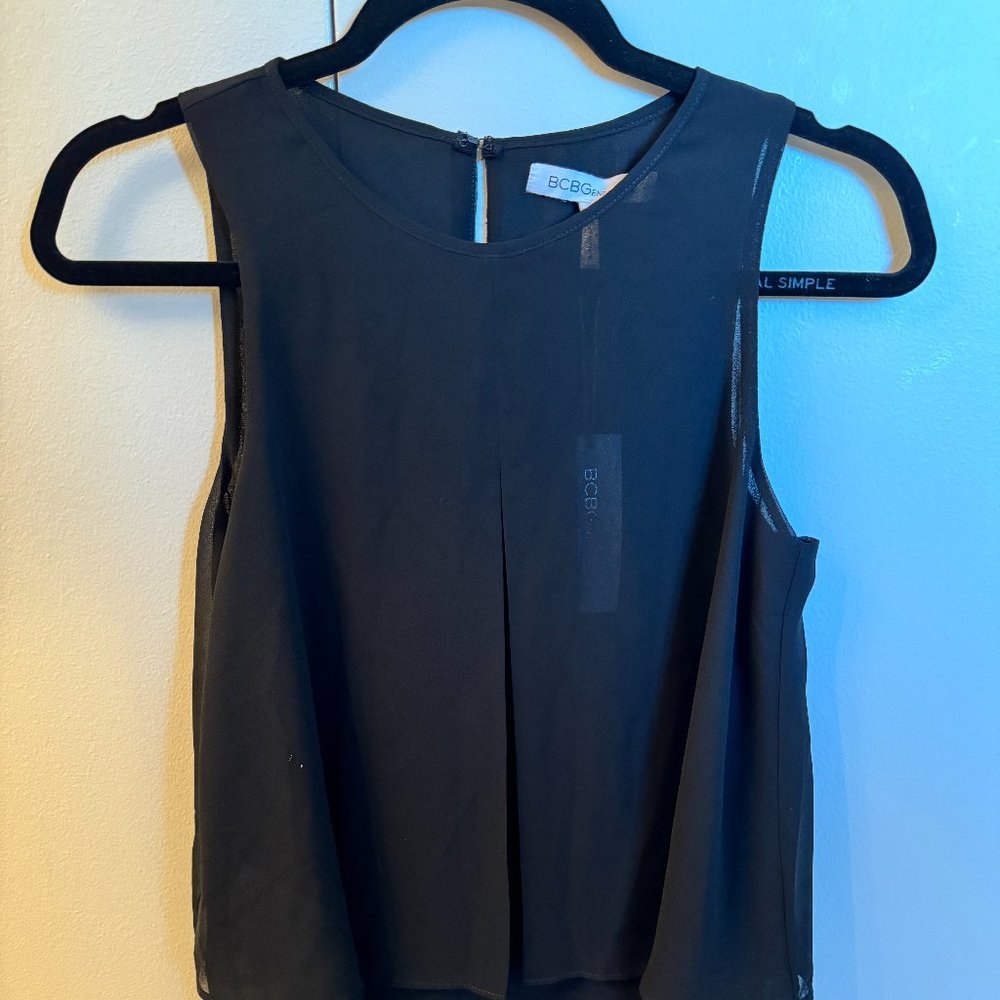 BCBGeneration Black Sleeveless Top